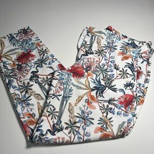 Zara Floral Print Capri Pants